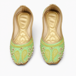 Green Punjabi juti for women