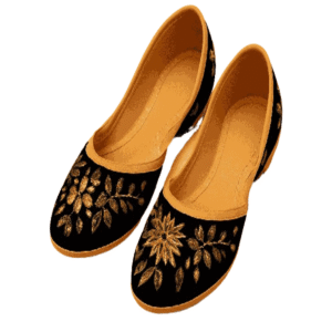black punjabi jutti for women