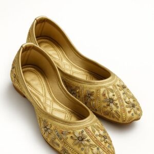 golden punjabi juti for women